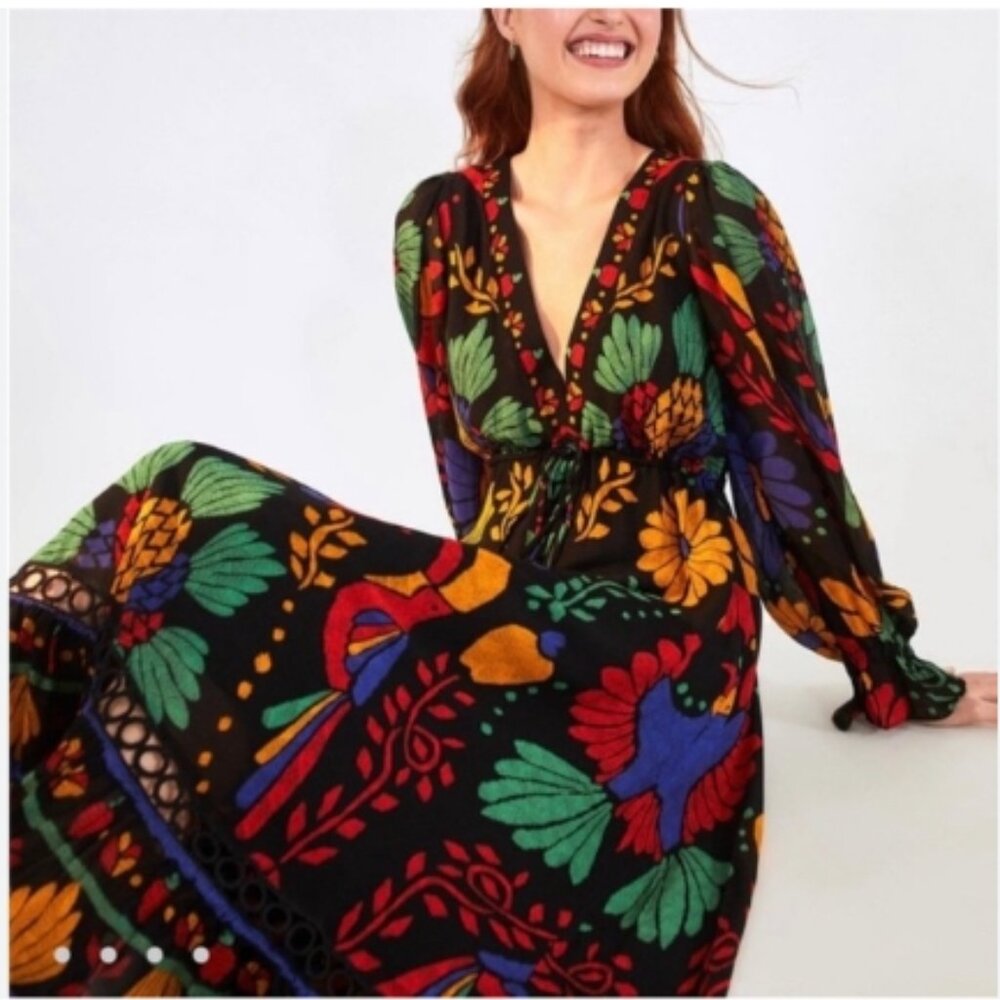 Farm Rio size small georgette maxi dress